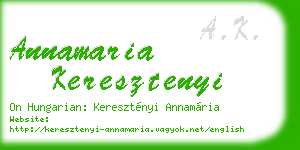 annamaria keresztenyi business card