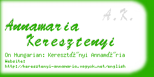 annamaria keresztenyi business card